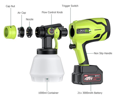 MacCloud Battery Spray Gun Green